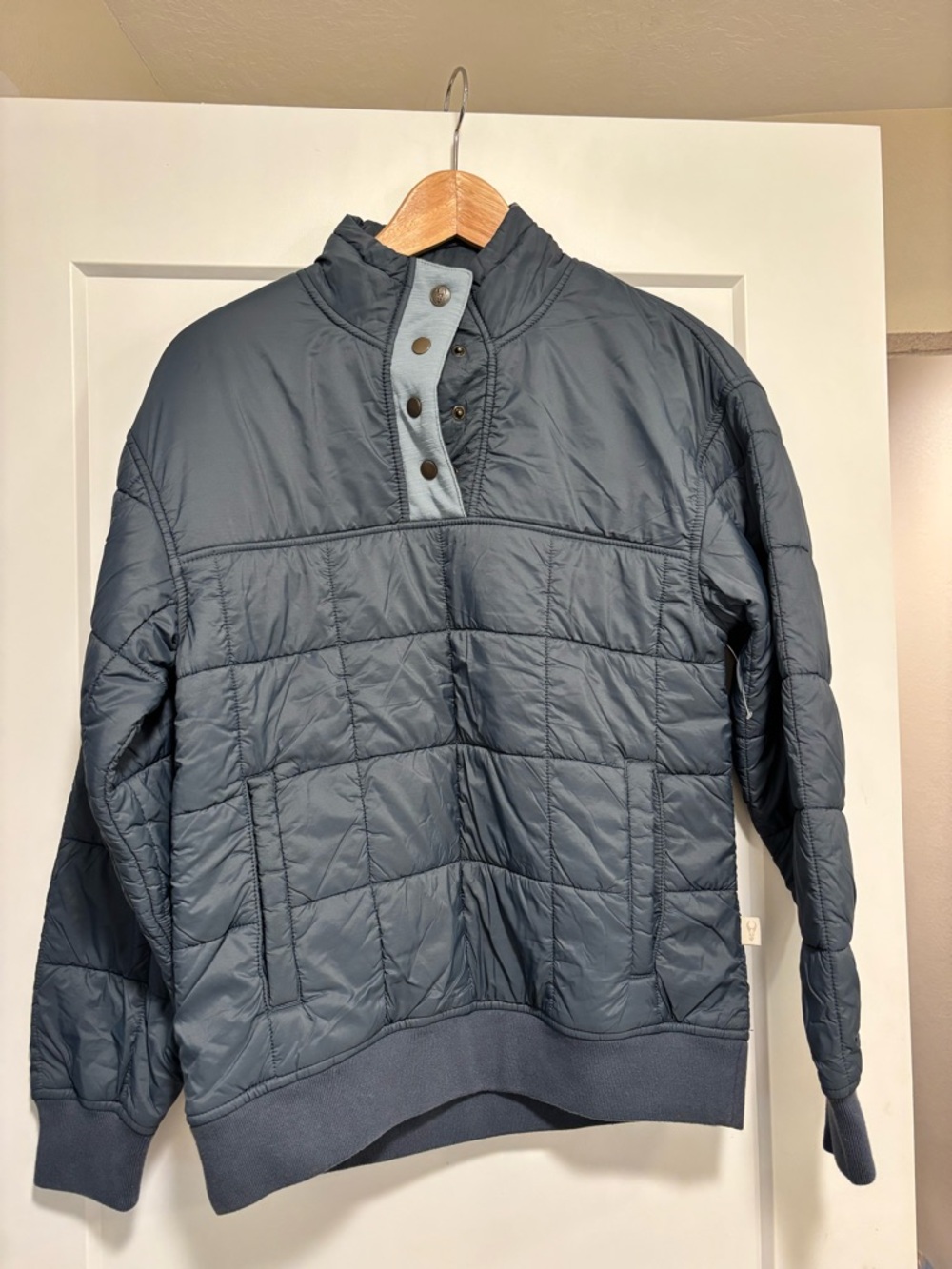 Badlands Quilted Snap-Neck Jacket - Slate Blue NWOT
